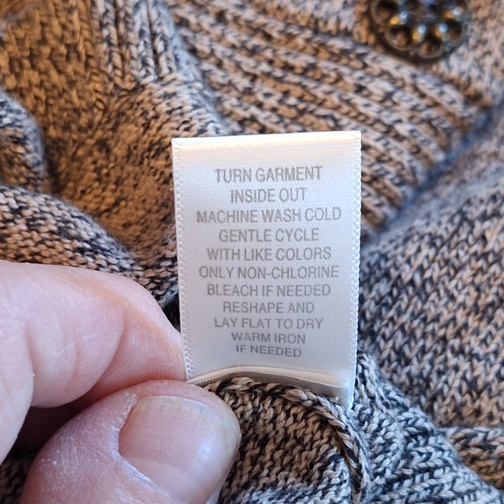 Christopher & Banks Taupe Cowl Neck Sweater - Picture 9 of 10